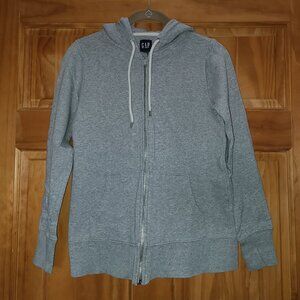 GAP Gray Zip Up Hooded Sweatshirt